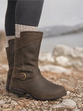 Merrell Women Captiva Dark Brown Espresso Leather Mid-Calf Waterproof Boots 5.5